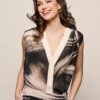 Isabella Print Top Zwart / Off White