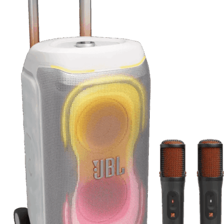 JBL Partybox 330 Wit + JBL Easysing Mics