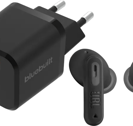 JBL Tune Beam 2 Zwart + BlueBuilt Quick Charge Oplader