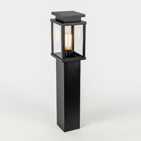 Jersey Tuinlamp Zwart 60cm met Lichtsensor LED