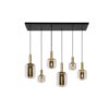Joanet hanglamp 6 lichts fume glas