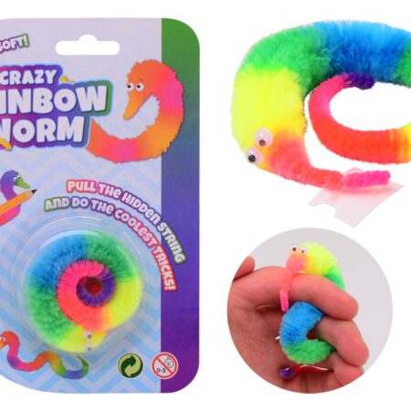 John Toy Crazy rainbow worm op kaart | Johntoy