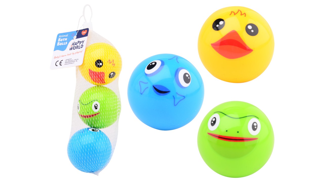 John Toy Happy World dieren speelballen | Johntoy