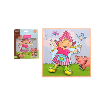 Jouéco® Fien & Teun houten puzzel Fien | Johntoy