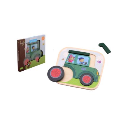 Jouéco® Fien & Teun tractor puzzel hout | Johntoy
