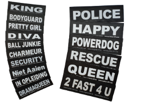 Julius K9 Standaard tekstlabels