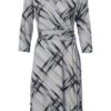 July Print Jurk Zwart / Creme