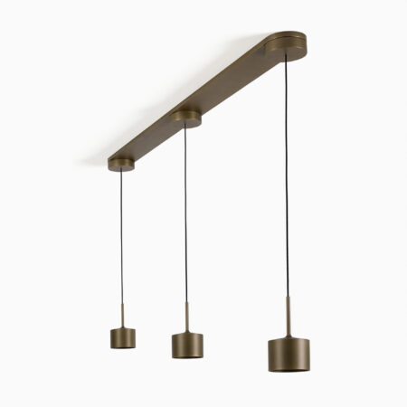 June 3-lichts Hanglamp Brons