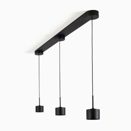 June 3-lichts Hanglamp Zwart