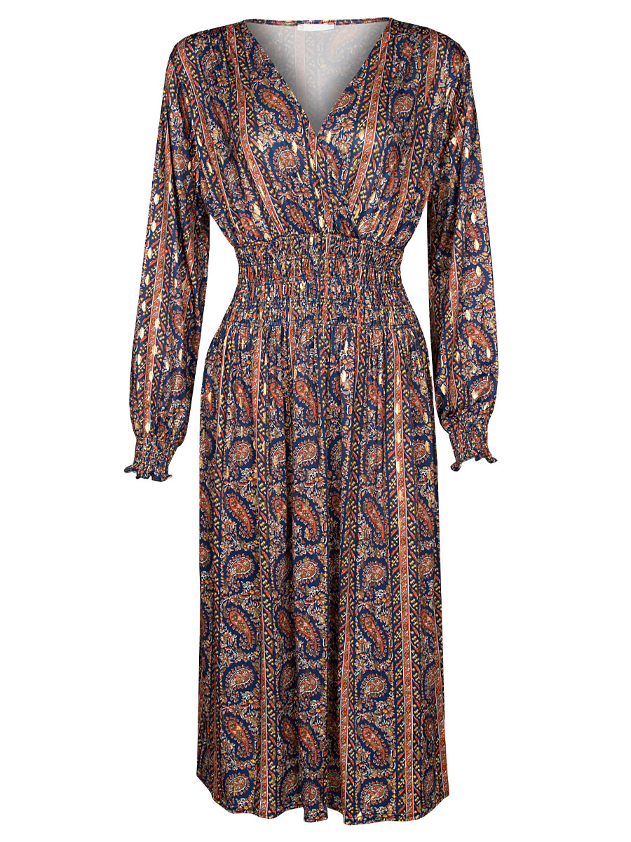 Jurk Valerie Blauw Goud