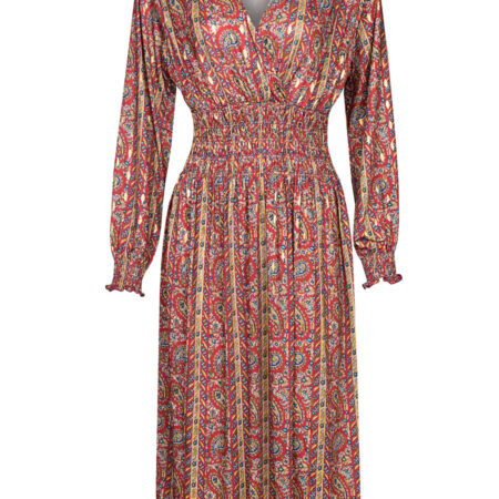 Jurk Valerie Bordeaux Goud