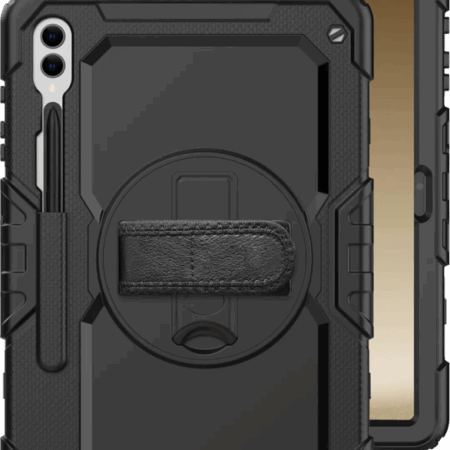 Just in Case Samsung Galaxy Tab S10 / S9 Plus / S9 FE Plus Rotating Back Cover Zwart