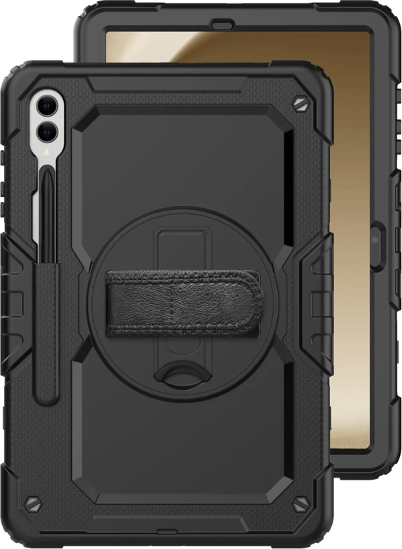 Just in Case Samsung Galaxy Tab S10 / S9 Plus / S9 FE Plus Rotating Back Cover Zwart