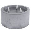 Kaars Ivar 3-pits betonkleur LED/kunststof 2xAA excl. batterij 15x15x10cm