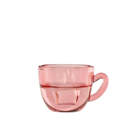 Kaarsenhouder Koffie roze Ø8xH5cm | Ideas 4 seasons