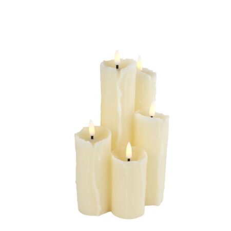 Kaarsenset LED 5pcs S creme