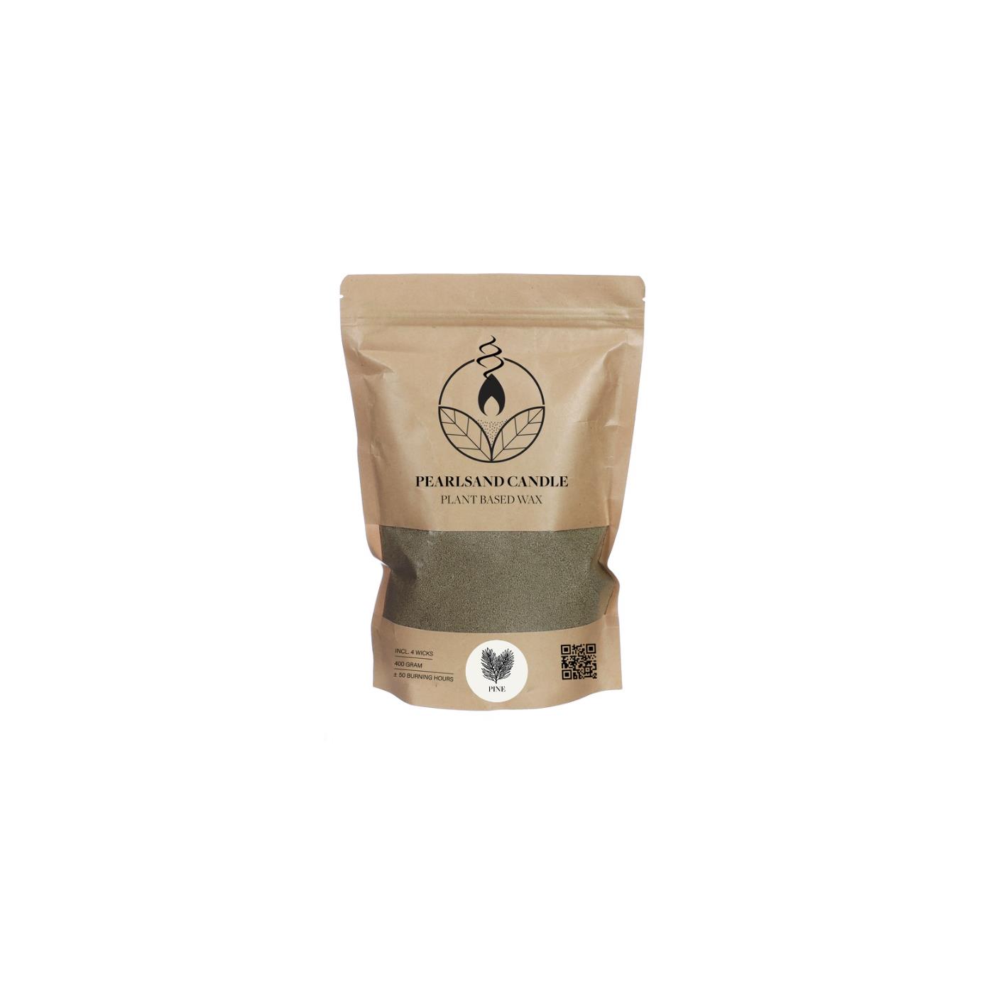 Kaarsenzand Pearlsand candle 400gr groen | Ideas 4 Seasons