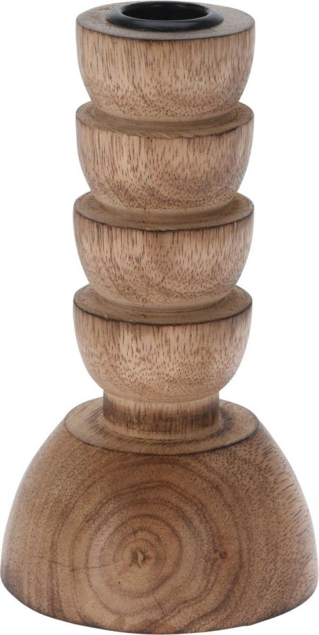 Kandelaar Hout 15.5cm |