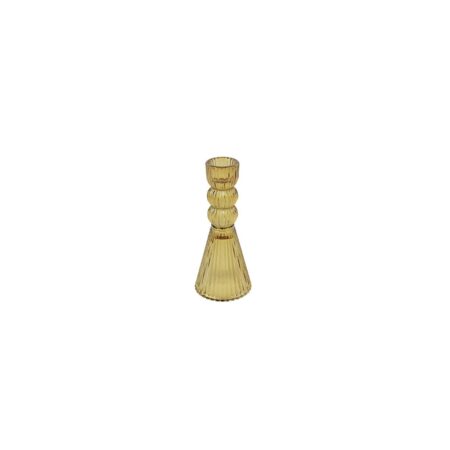 Kandelaar bruin glas H15cm | Countryfield