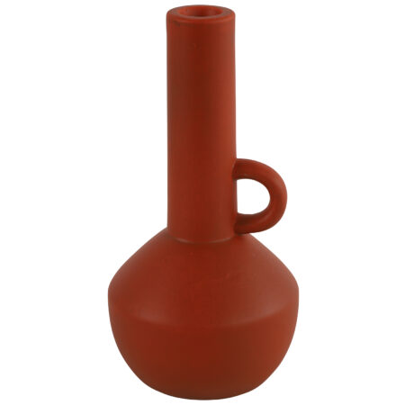Kandelaar fles m/oor Piper red-L12B12H23CM