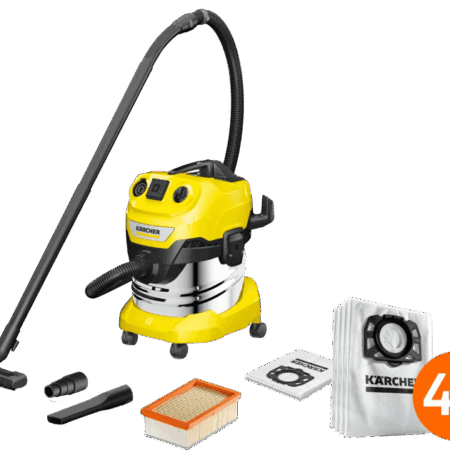 Karcher WD 4 P S V-20/5/22 + Karcher Stofzuigerzak voor WD 4/5/6 (4x)