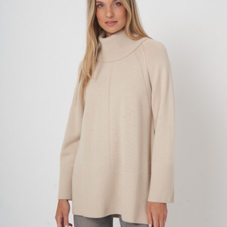 Kasjmier pullover met A-lijn en zijsplitten