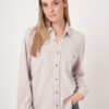Kasjmier-wol blouse met casual fit en overhemdkraag