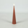 Kegelkaars rustiek LED Lyon S roze hoogte 25 x 5 cm