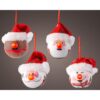 Kerstbal met kerstmuts LED 7x6