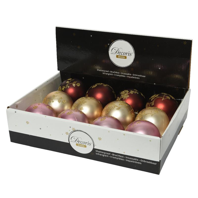 Kerstballen mix 12st goud