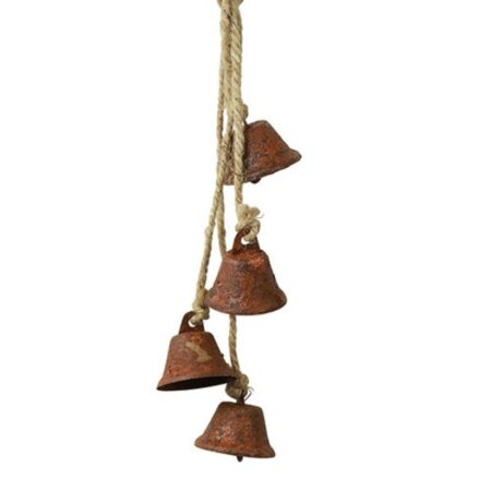 Kersthanger Bel roest metaal 25cm | Countryfield