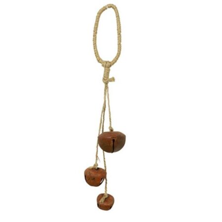 Kersthanger bellen roest metaal 40cm | Countryfield