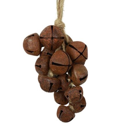 Kersthanger belletjes roest metaal 20cm | Countryfield