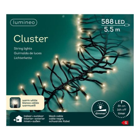 Kerstverlichting cluster warm-wit 588LED | Lumineo