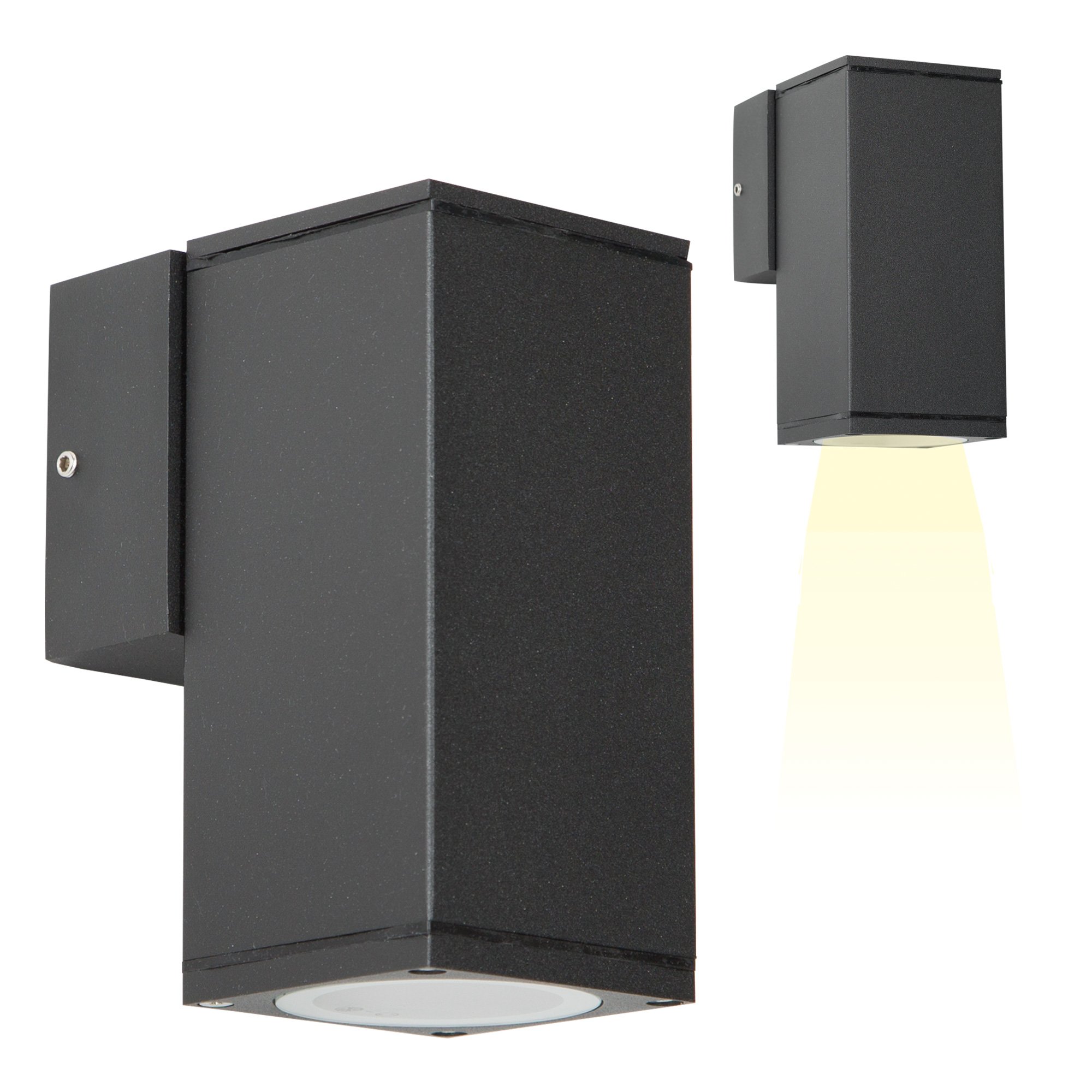 Kevin Muurlamp Zwart met Smart Color LED