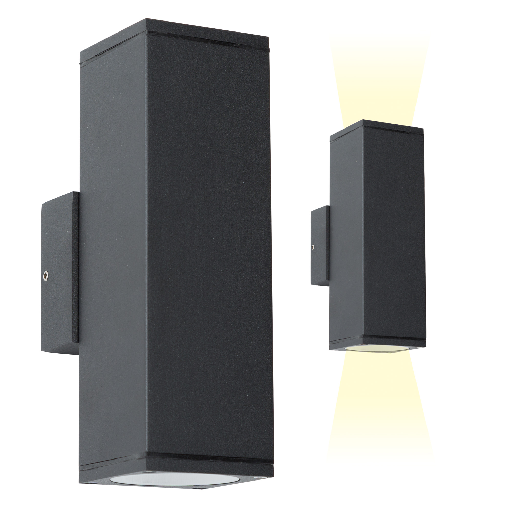 Wandspot Kevin Up en Down Zwart met Smart WIFI LED