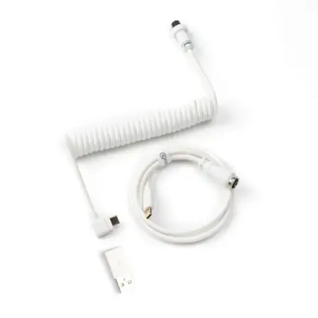 Coiled Aviator kabel haaks wit