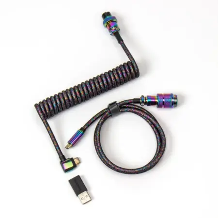 Coiled Aviator kabel regenboog