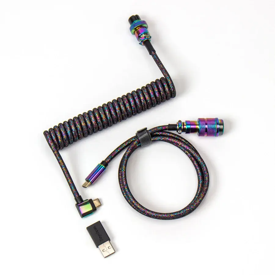Coiled Aviator kabel regenboog