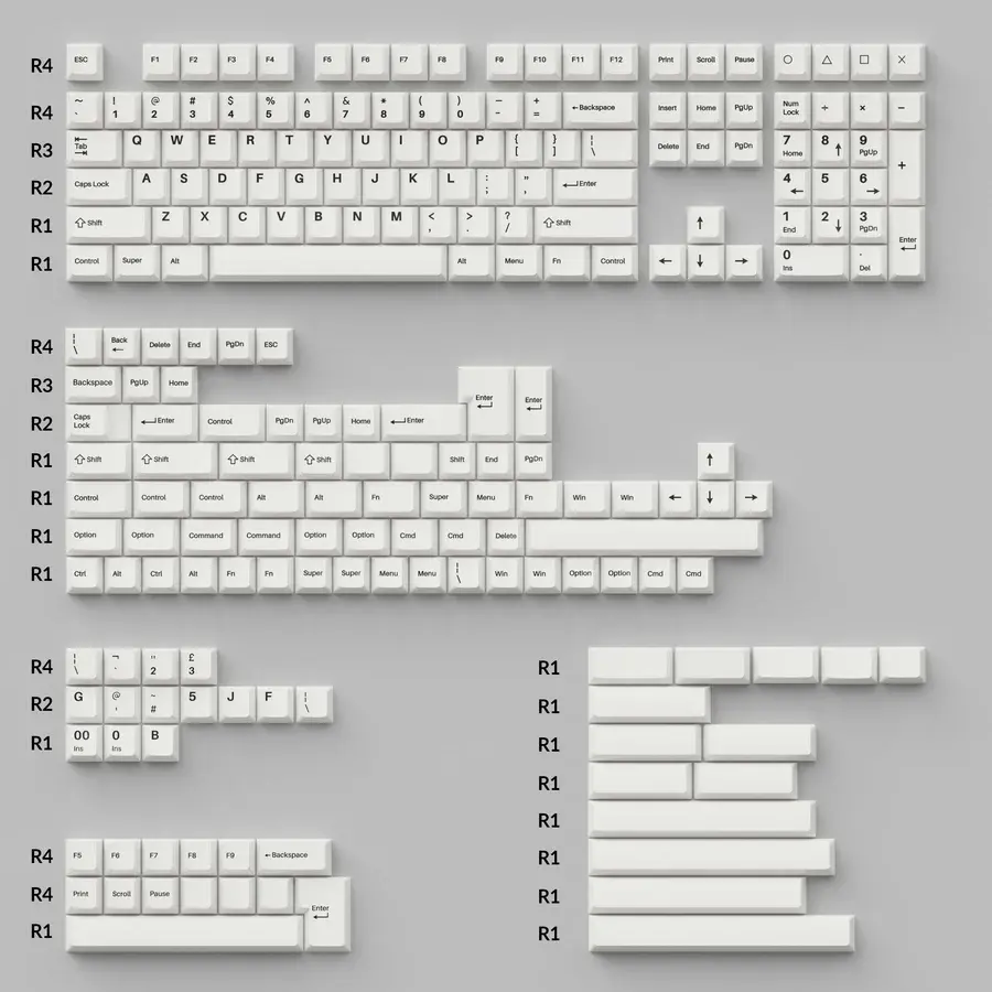 Double Shot Cherry PBT Keycaps