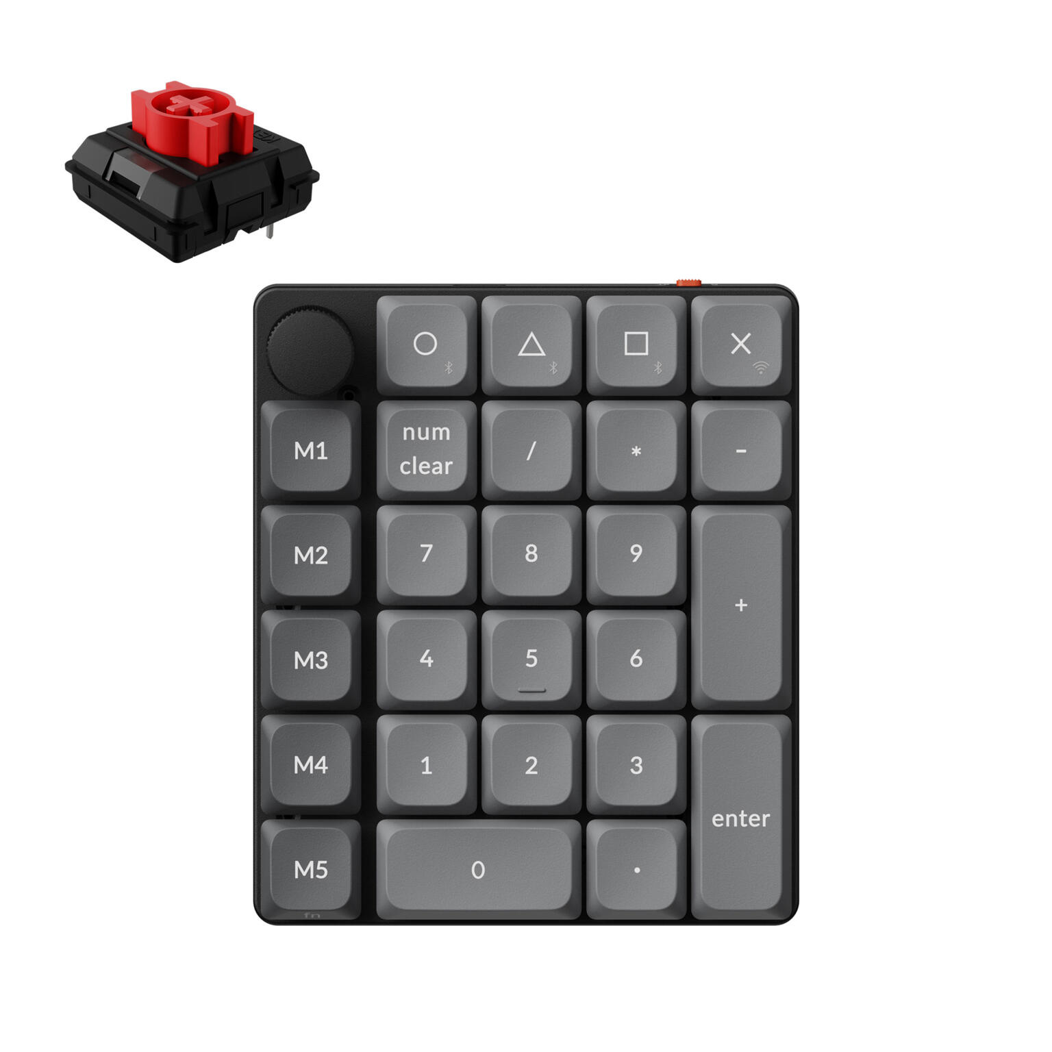 K0 Max keypad red switch