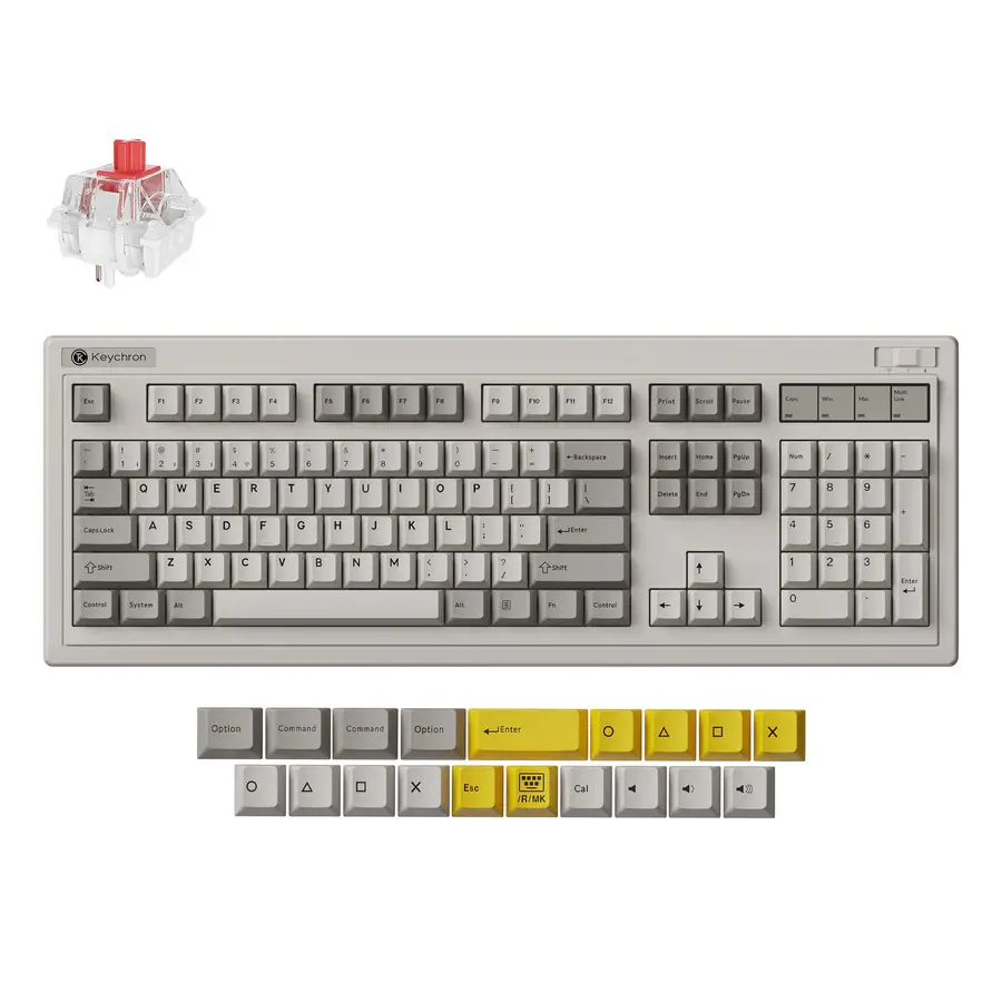 R6 Retro red toetsenbord