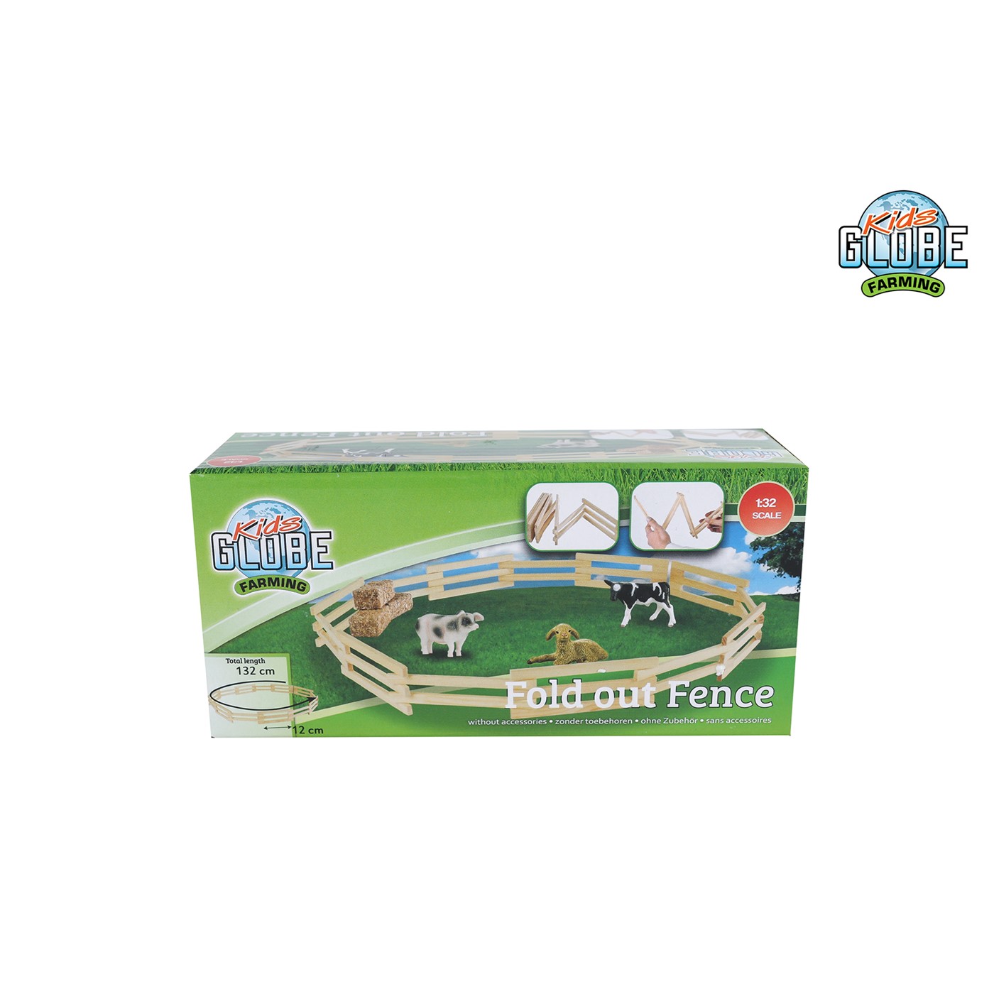 Kids Globe houten hekjes 1:32 132cm | Kids Globe