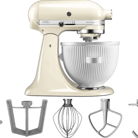 KitchenAid Artisan Mixer 5KSM125 Amandelwit + IJsbereider
