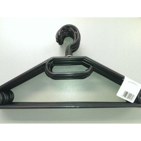 Kleerhangers plastic 41cm zwart 10st | Merkloos