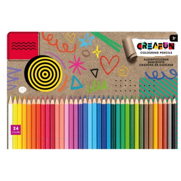 Kleurpotloden 24 Stuks In Blik Creafun | Creafun