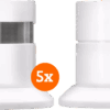 KlikAanKlikUit ZSDR-850 Rookmelder (3 jaar) 5-pack + Koolmonoxidemelder