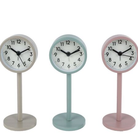 Klok Rikki S roze/groen/beige 3 assorti metaal 1xLR44in
