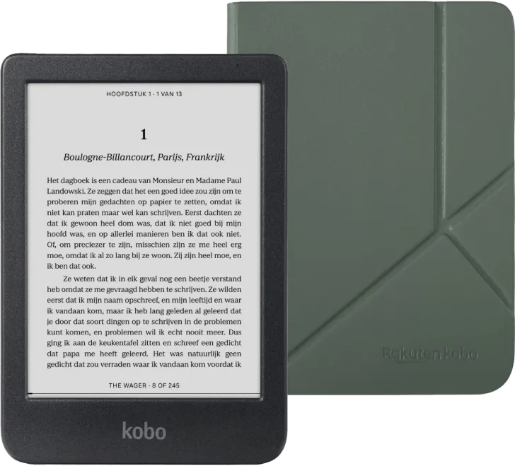 Kobo Clara BW Zwart + Sleep Cover Groen