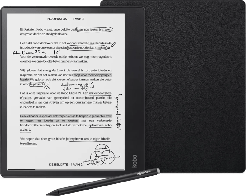 Kobo Elipsa 2E + Sleep Cover Zwart